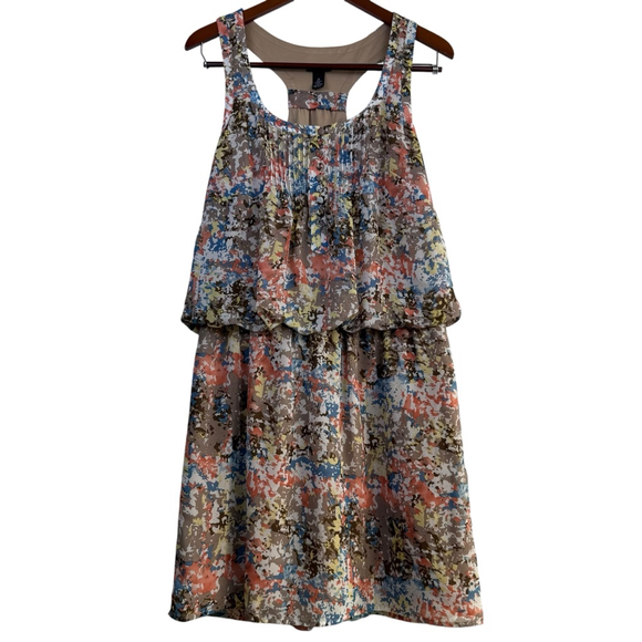 New Directions Dress Size 14 Boho Abstract Print Sleeveless Elastic Waist - Picture 2 of 7